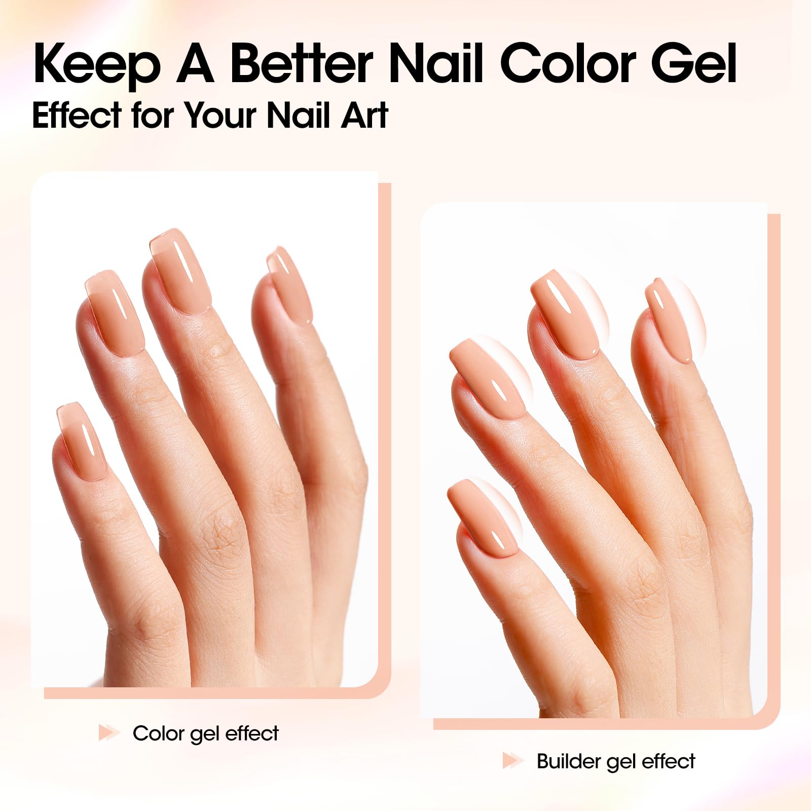 Design d’ongles nude tendance avec le gel Gellen.