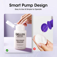 Étapes d'utilisation du dissolvant GELLEN pour retirer rapidement le vernis