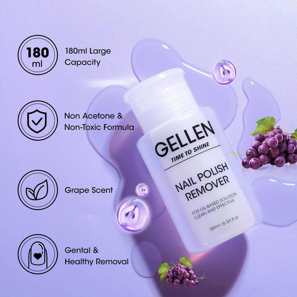 Formule vitamine E de Gellen pour nourrir et hydrater les ongles pendant le démaquillage.