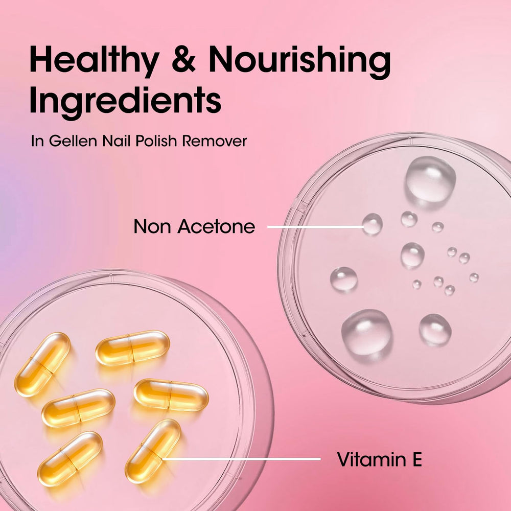 GELLEN Dissolvant Framboise, flacon pompe pratique pour routine quotidienne.