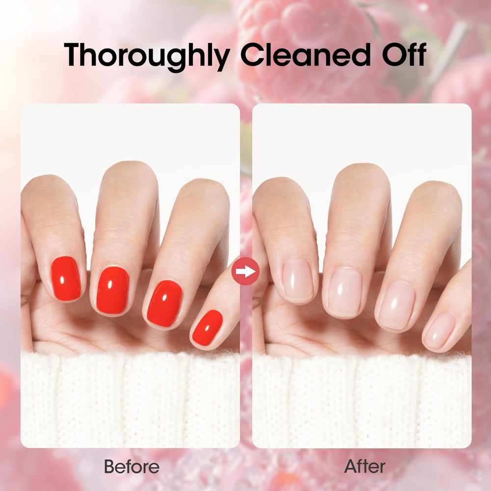 Dissolvant sans acétone GELLEN Framboise, douceur pour les ongles.