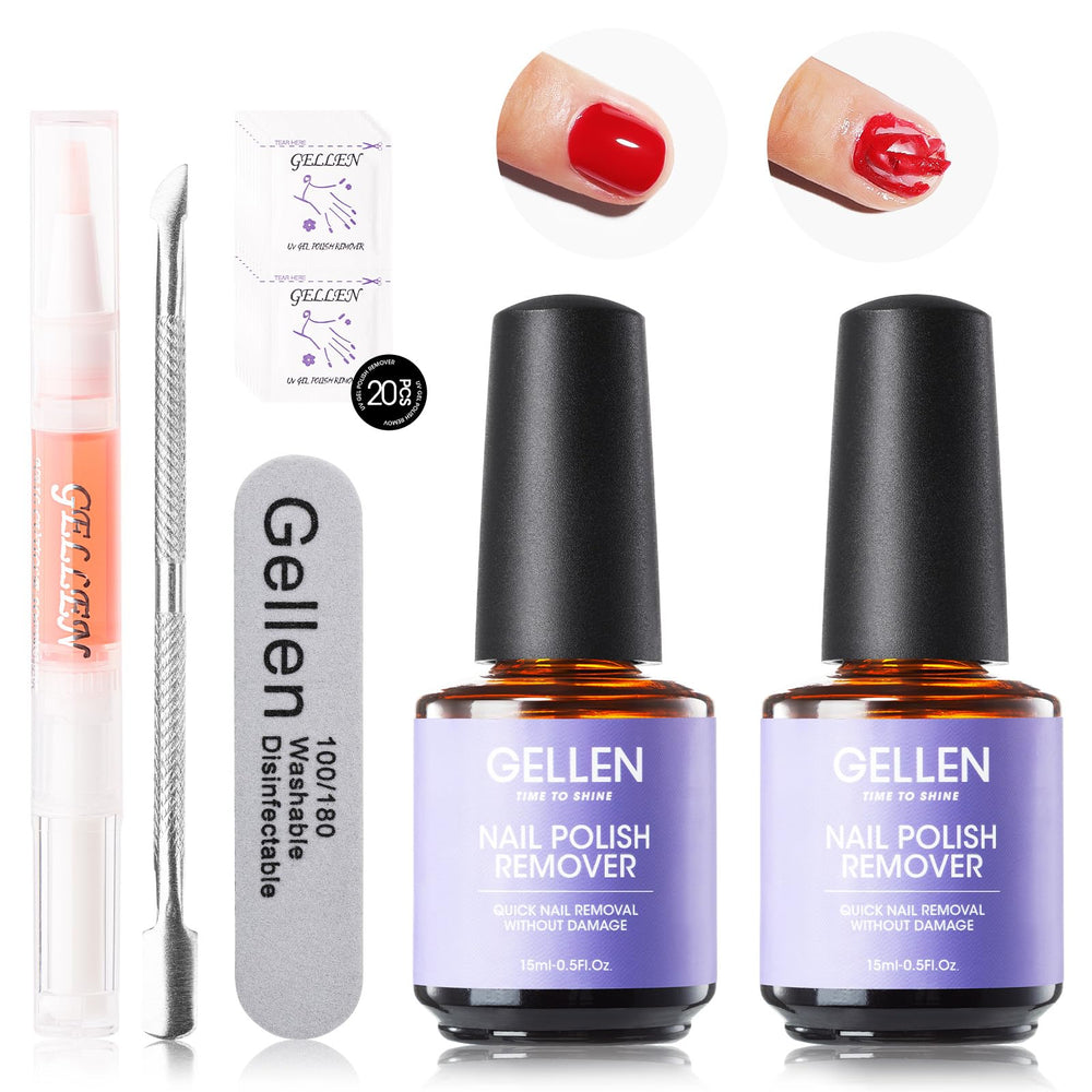 GELLEN dissolvant vernis gel enlève rapidement le gel sans endommager les ongles