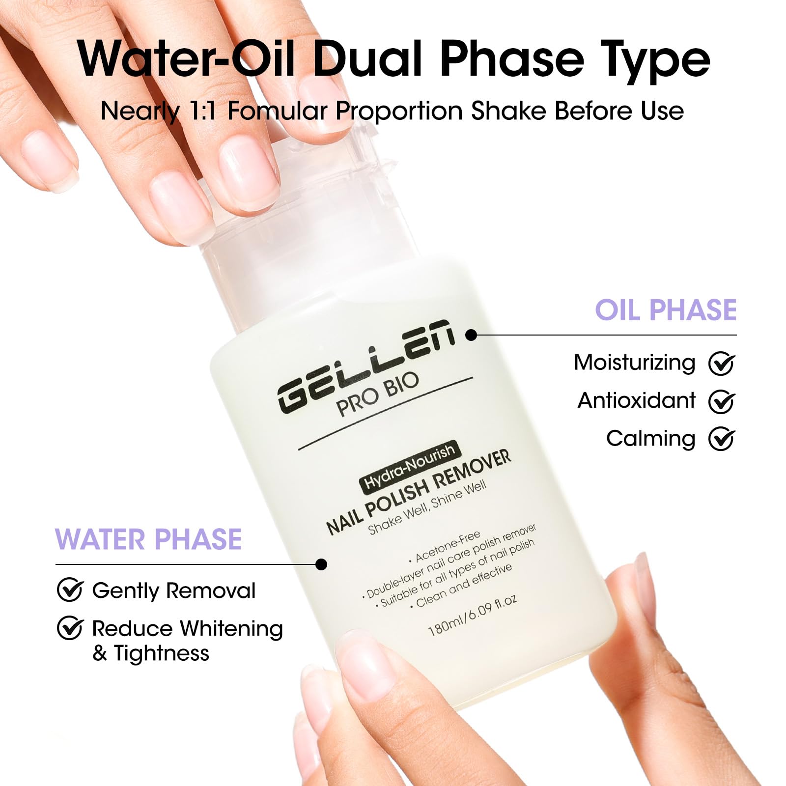 GELLEN dissolvant-vernis sans acetone : douceur pour les ongles.
