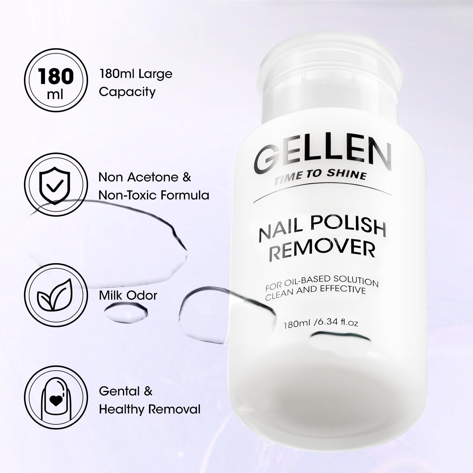 Dissolvant GELLEN vernis pompe-poussée pour application précise