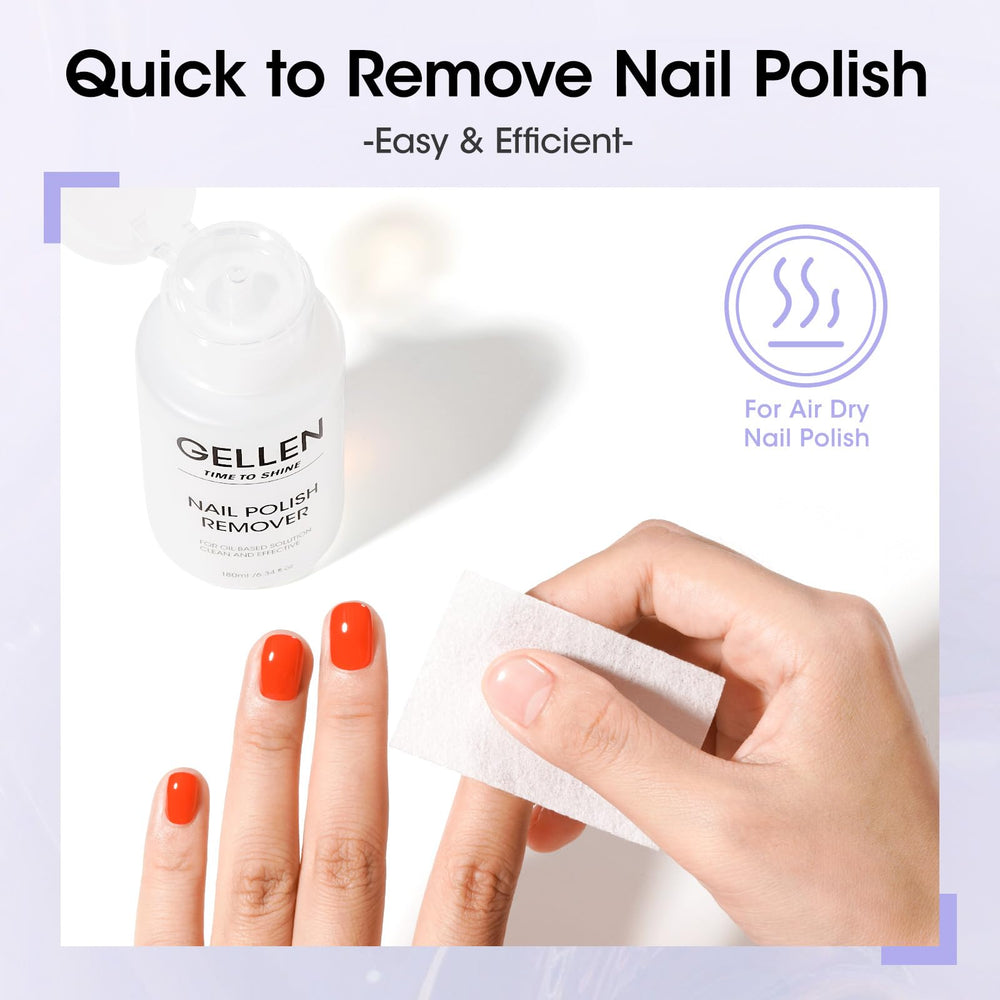 Etapes simples d’utilisation pour GELLEN Dissolvant sans acétone.