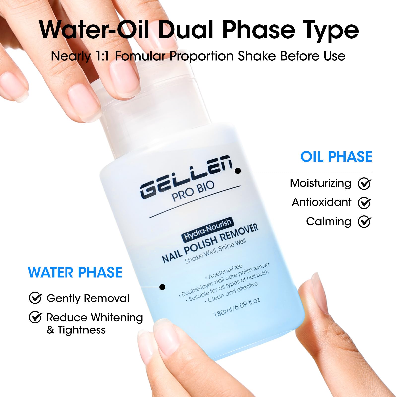 Formule duale eau et huile - dissolution douce avec GELLEN