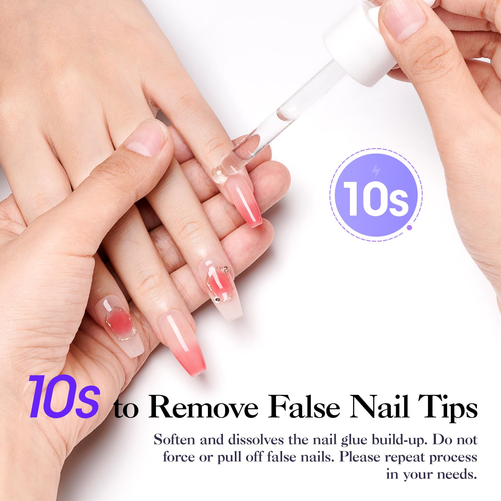 GELLEN emballage dissolvant colle ongles, pratique et sûr