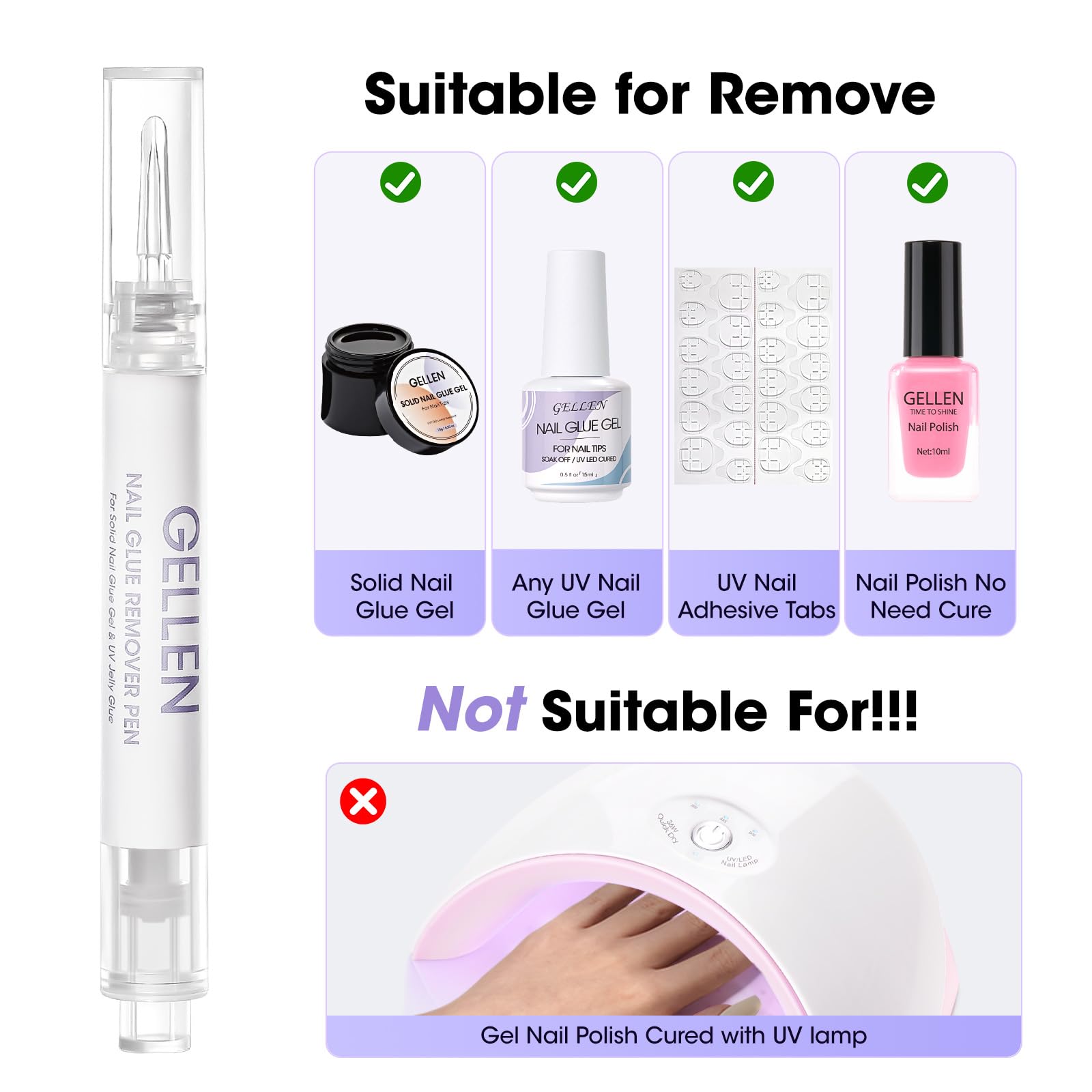 Élimine rapidement les ongles UV/LED et faux-ongles sans abîmer