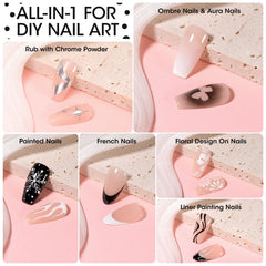 GELLEN gel art pour ongles noir et blanc, transformation facile