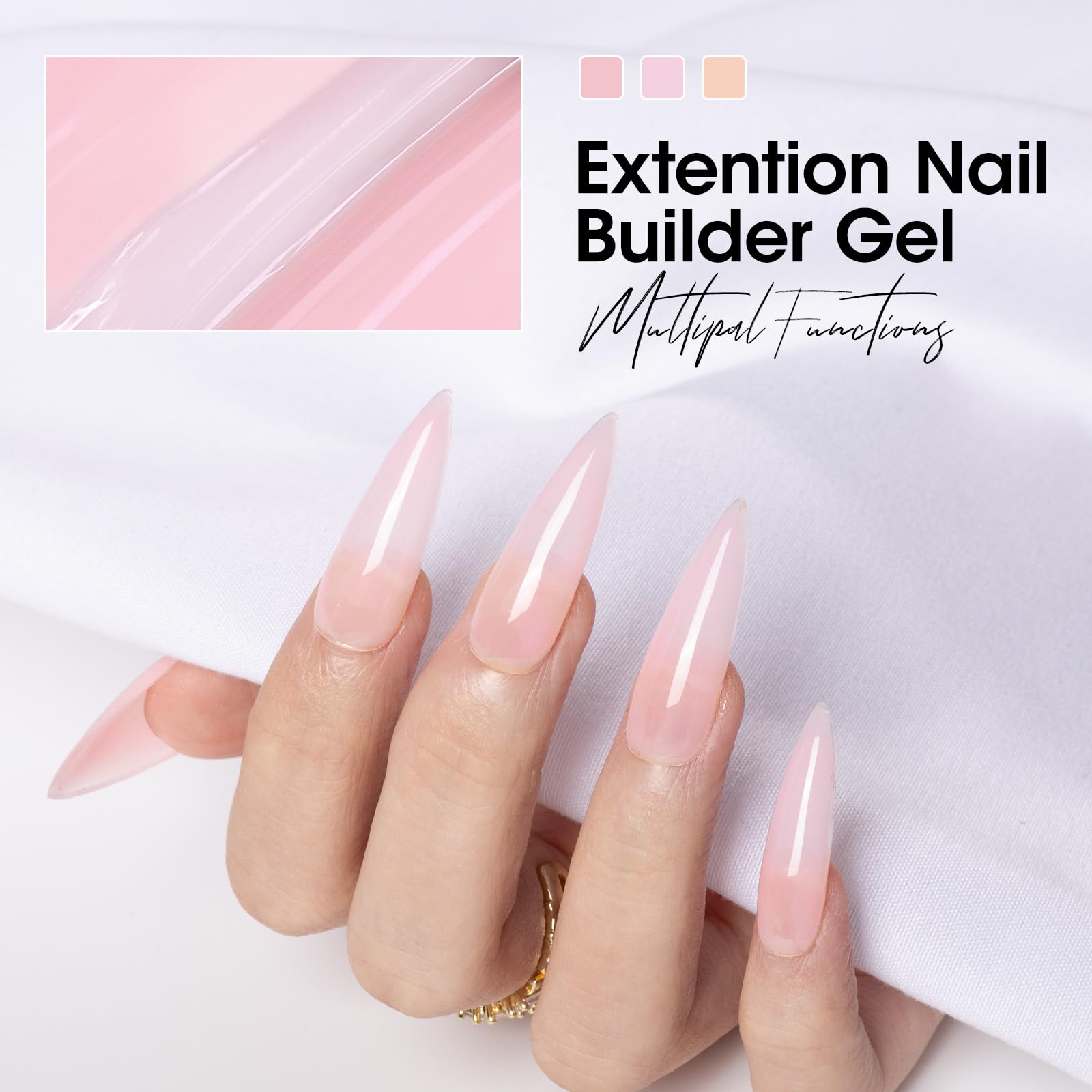 GELLEN Builder Gel – ongles flexibles pour designs longs et courbes.