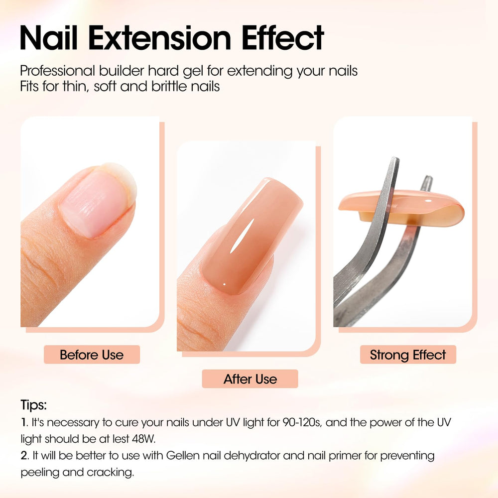 Gellen gel d’apex pour ongles, aide à former une courbe naturelle.