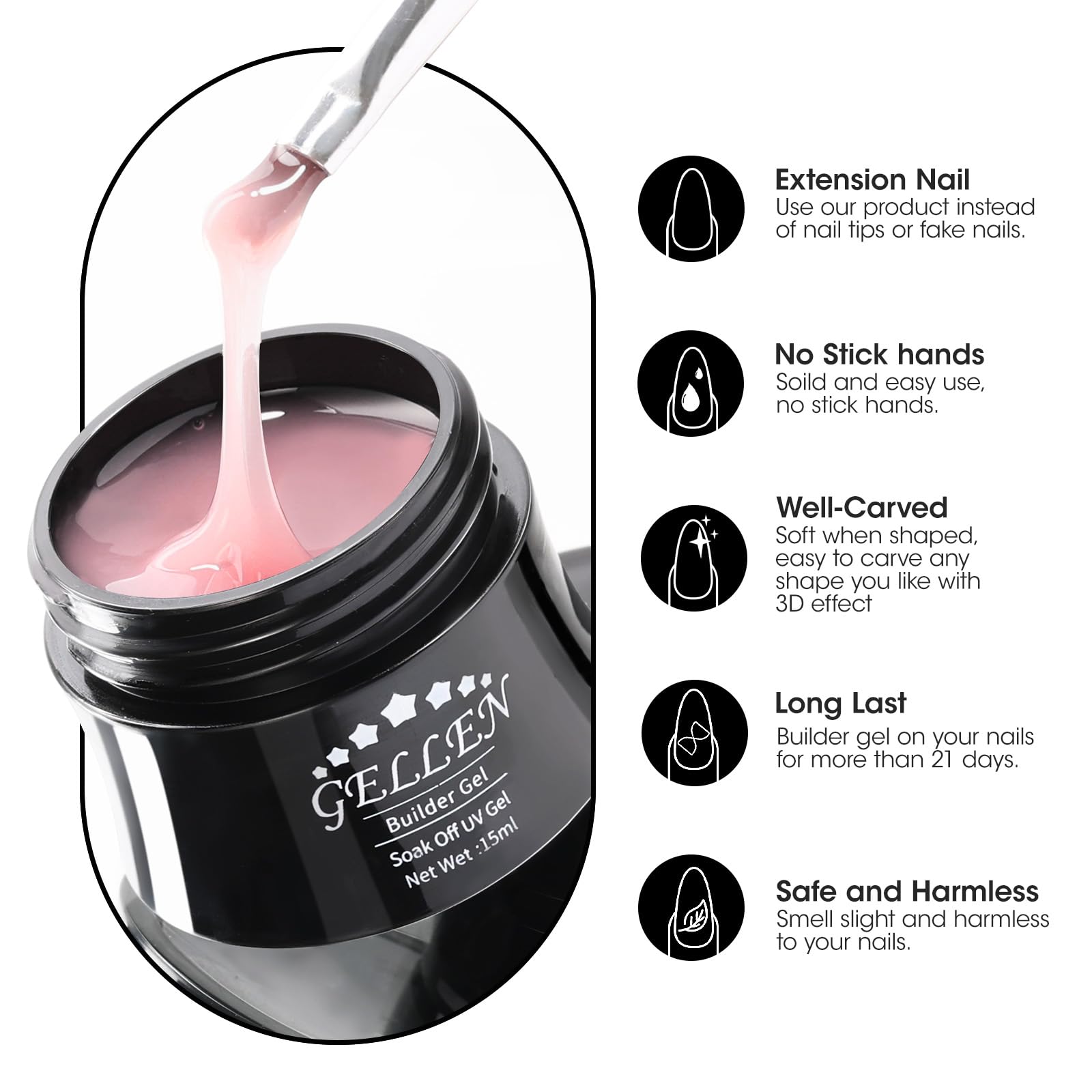 Texture fine du gel de construction GELLEN en gros plan