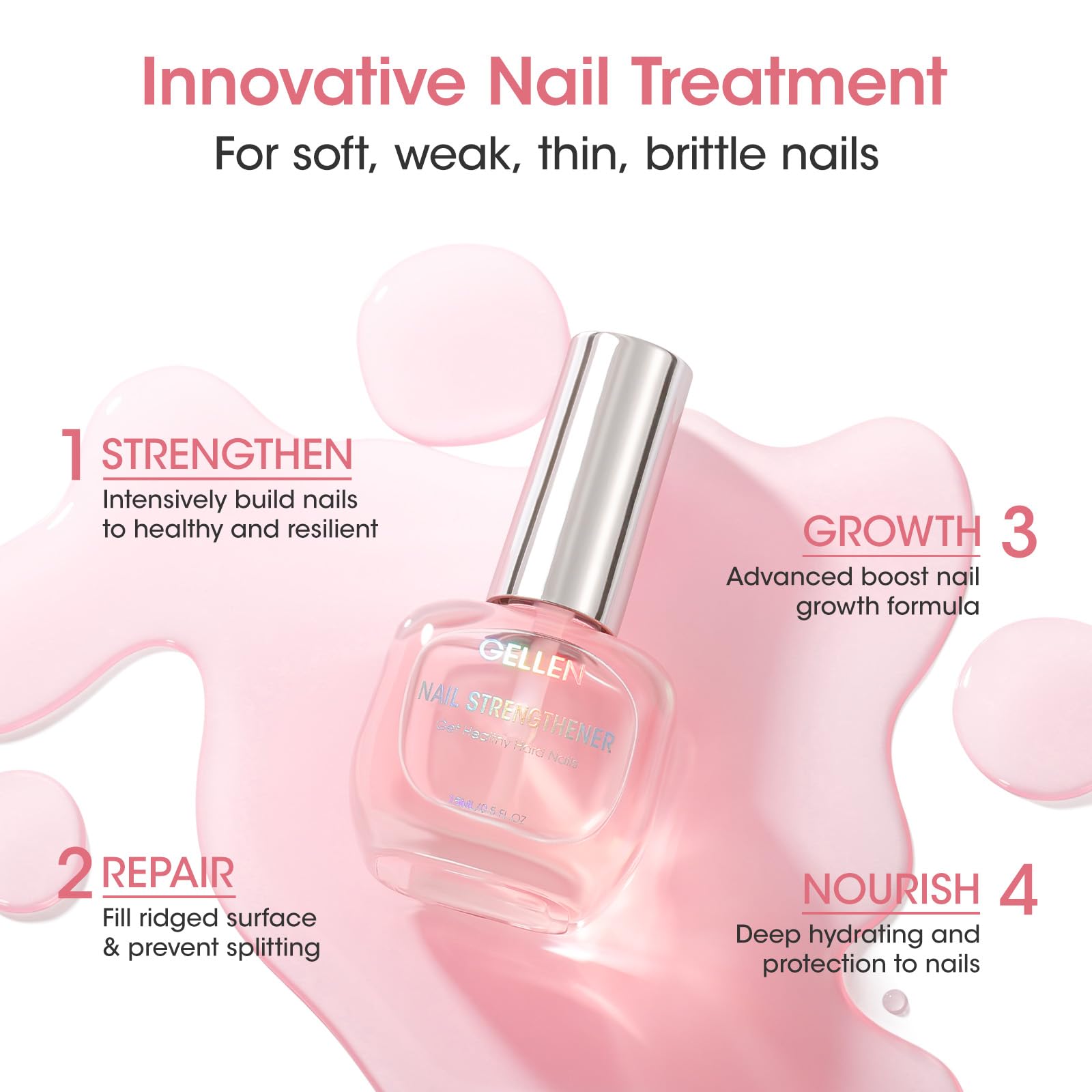 GELLEN Huile-jojoba-aloe-vera-nourrissant: hydrate les ongles et protège les cuticules.