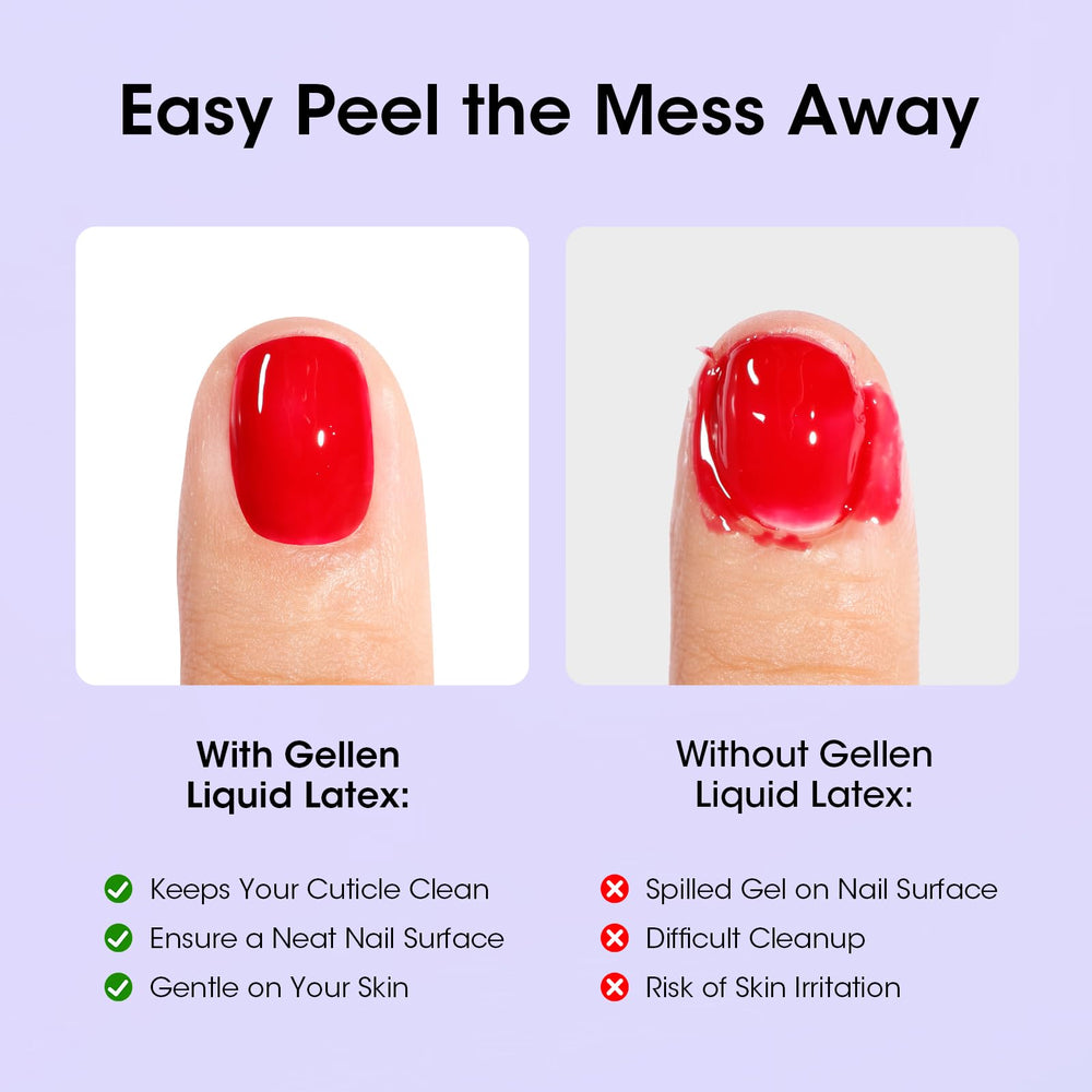GELLEN latex liquide sèche rapidement sans éclairage.