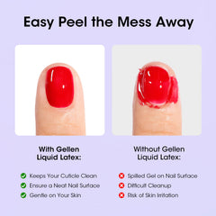 GELLEN latex liquide sèche rapidement sans éclairage.