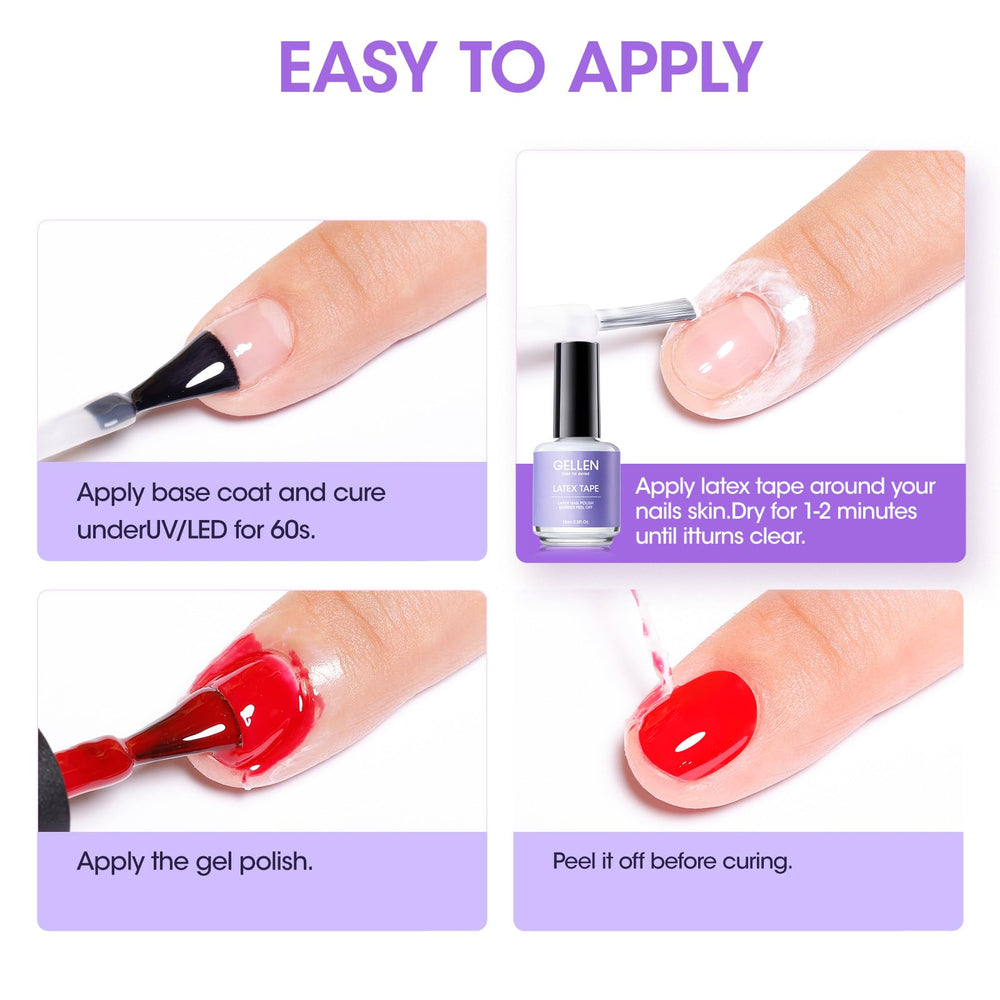 Gellen Latex Tape - finition nette et propreté lors de marbrage ou dégradé.