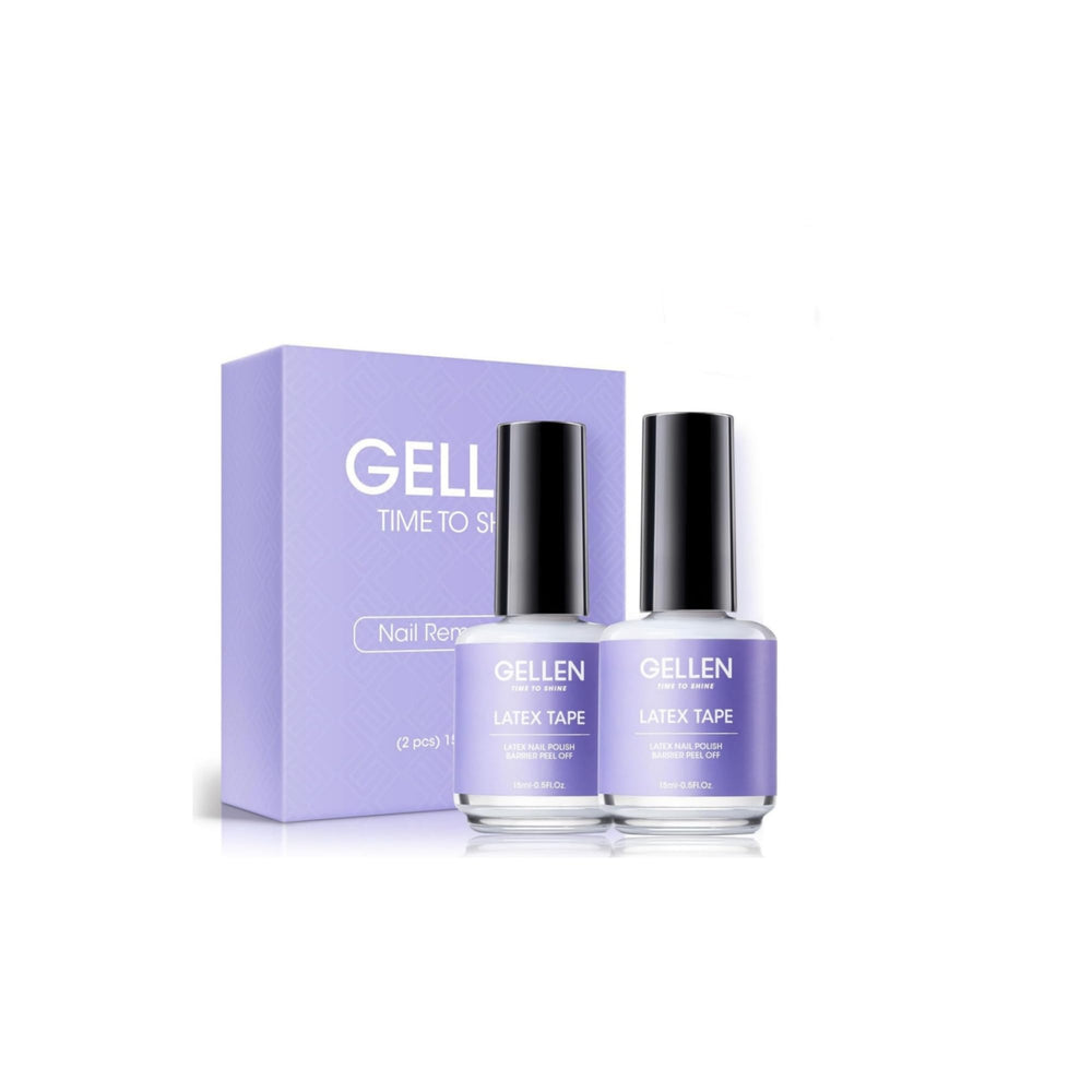 Gellen Latex Tape - bouteille blanche, barrière protectrice autour du contour des ongles.