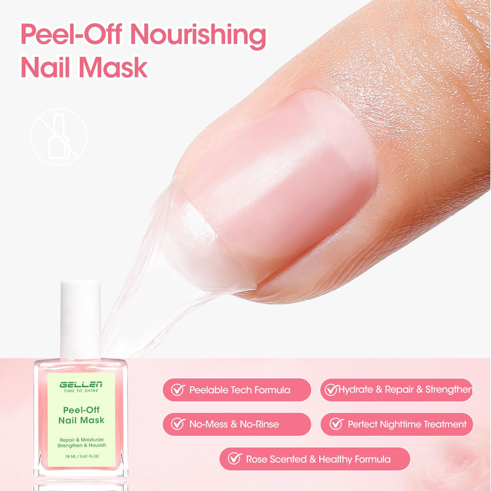 Gellen masque ongles pelable rose – application facile sans rinçage
