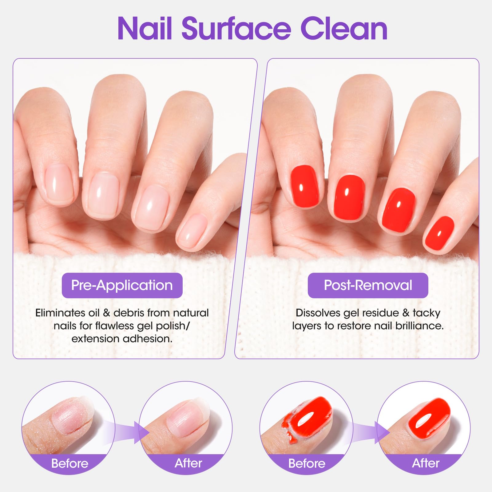 GELLEN nail cleanser versatile for home and salon daily use.