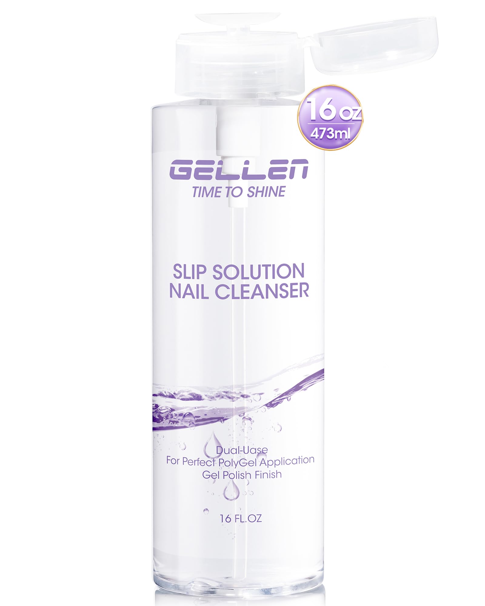 GELLEN nail cleanser pump bottle for precise, mess-free dispensing.