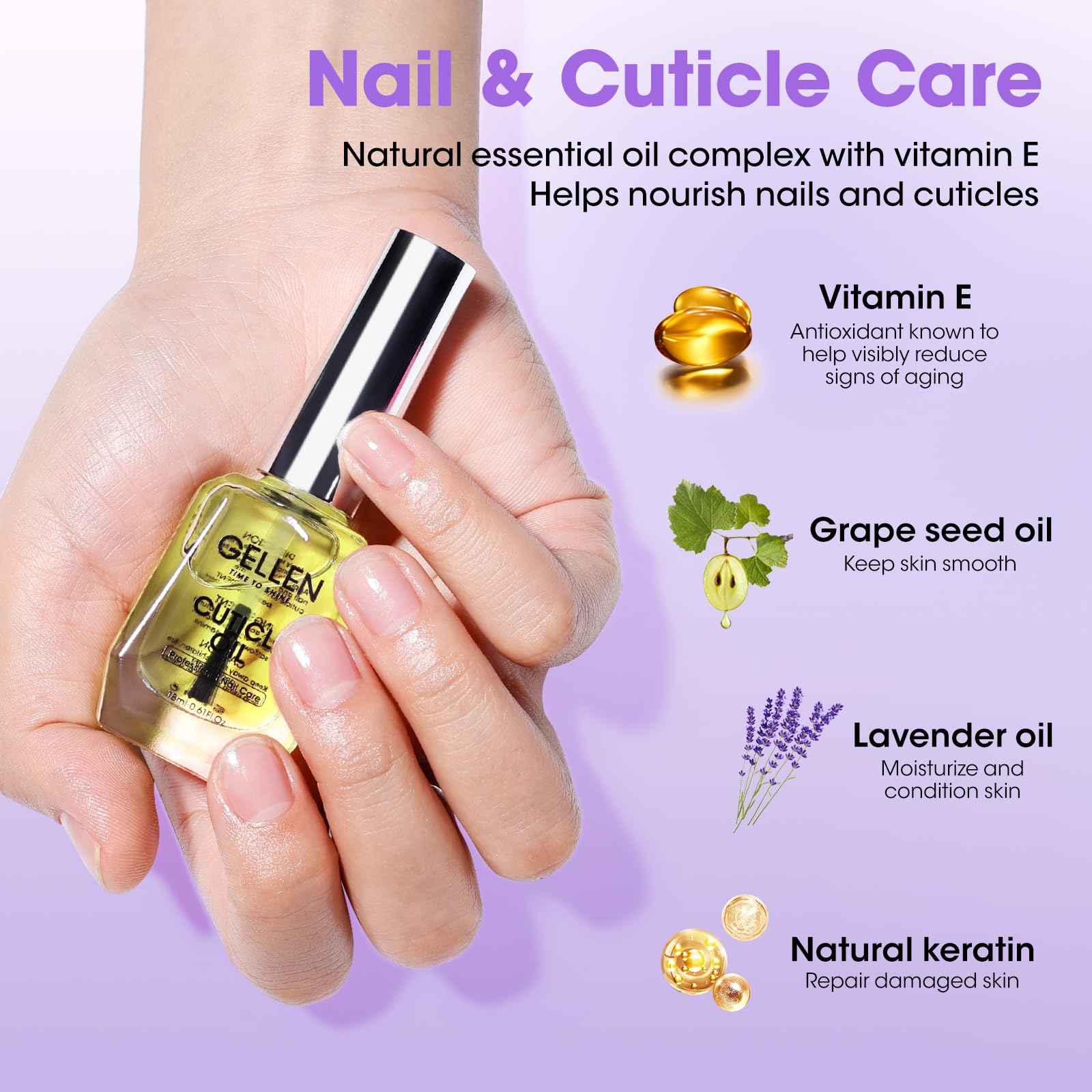 Pousse-cuticule GELLEN: précision lors du soin des ongles