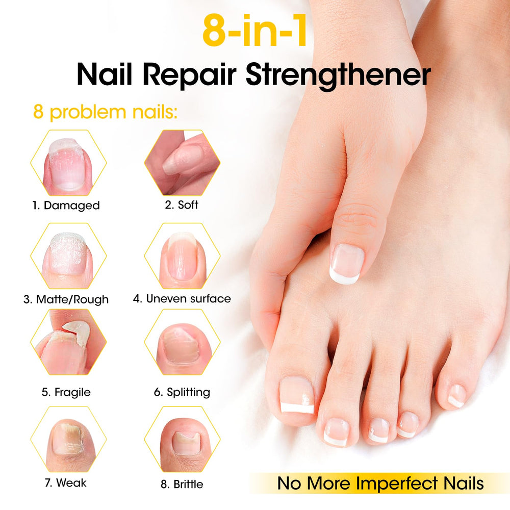 GELLEN Pro Care 8-en-1 traitement-ongles clair, fini net.