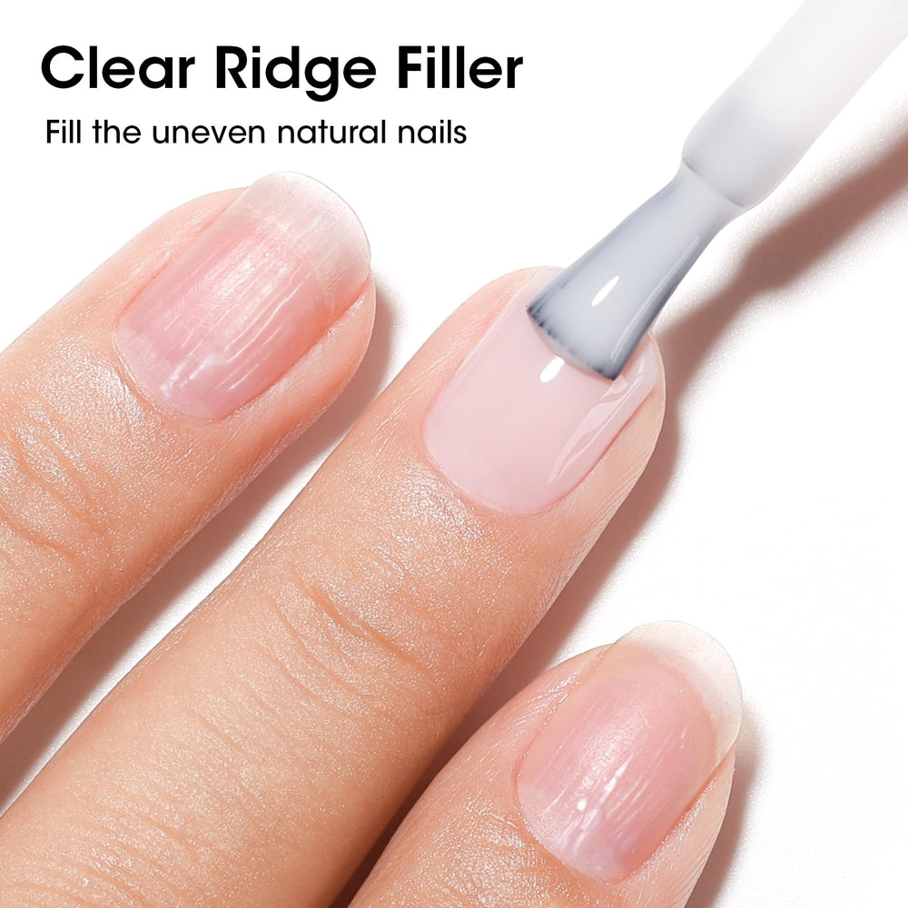 Teinte laiteuse GELLEN 4-en-1 unifie les ongles avec subtil dégrade.