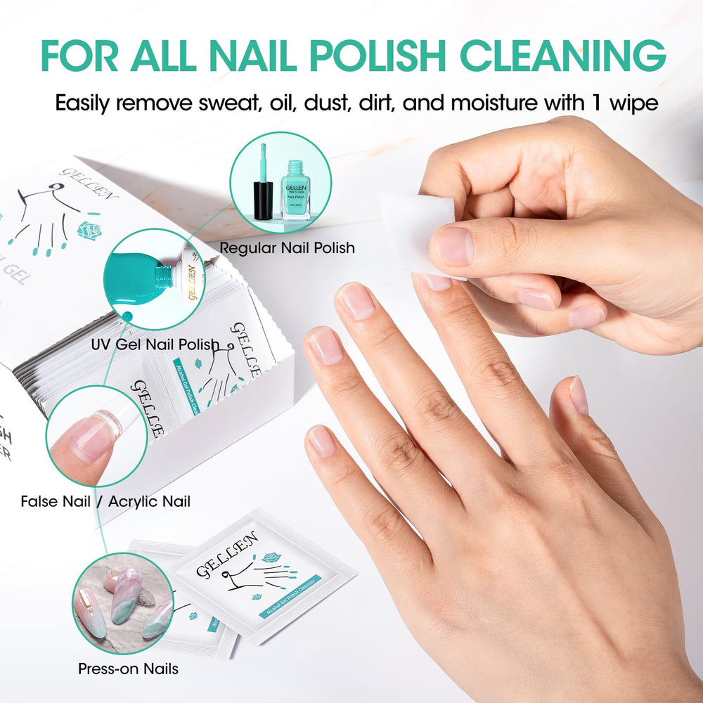 GELLEN résidus collants éliminés autour des ongles rapidement.