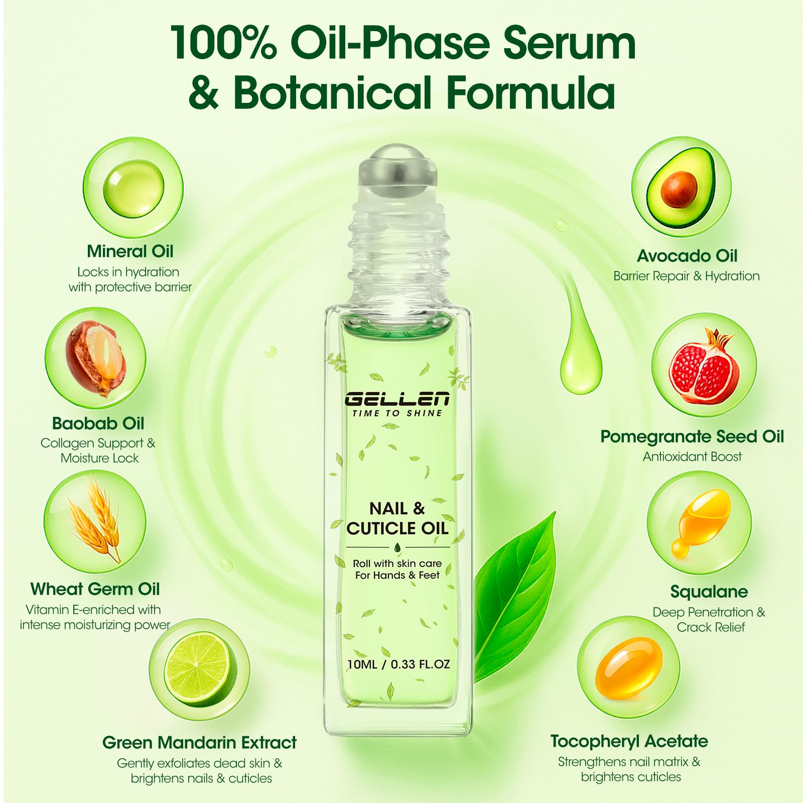GELLEN roll-on ongles 10ml compact – pratique en déplacement