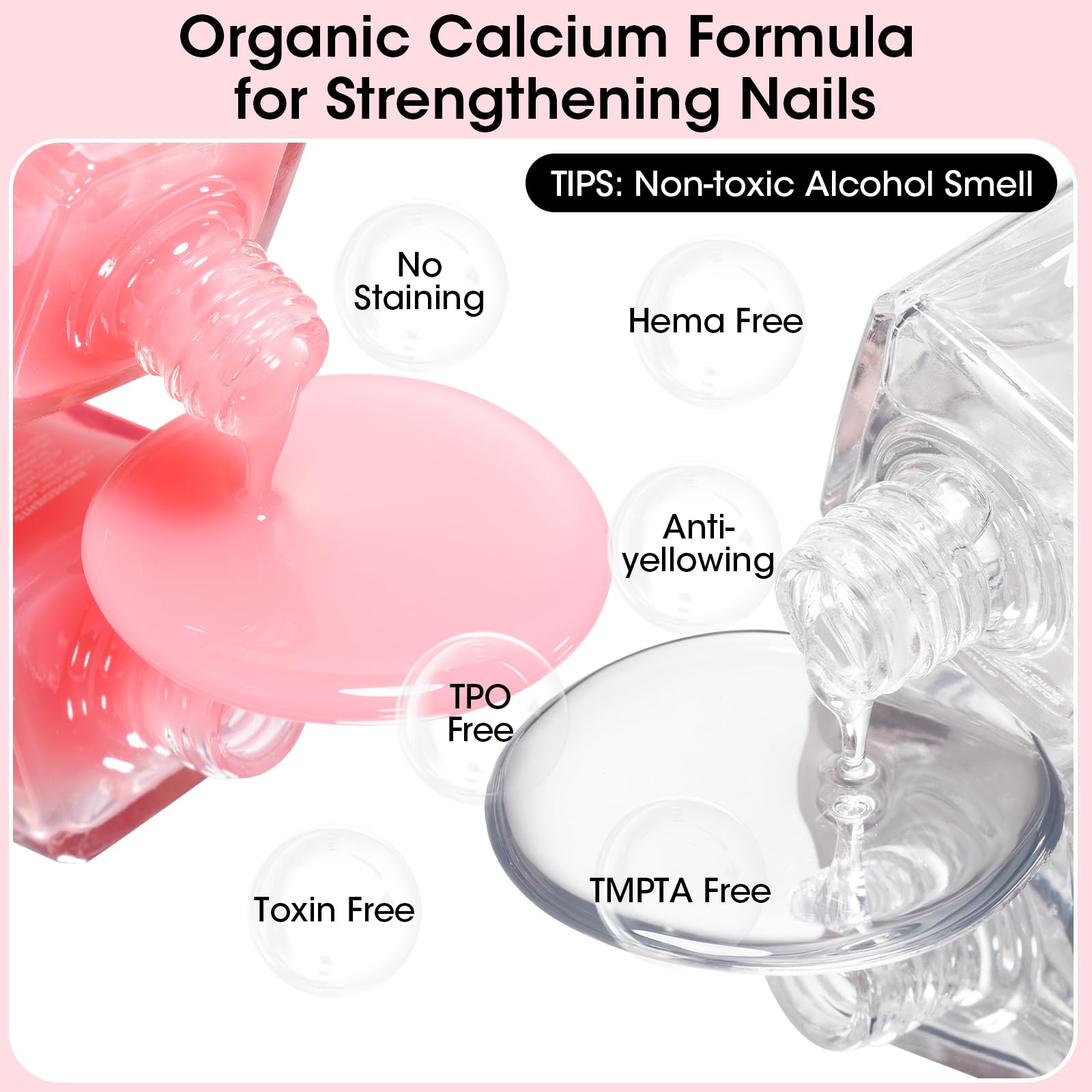 GELLEN Formule sans UV et non toxique, usage sûr pour les ongles sensibles.