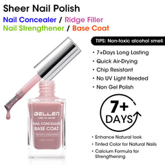 GELLEN séchage rapide du vernis-base rose poudré, application rapide et pratique.