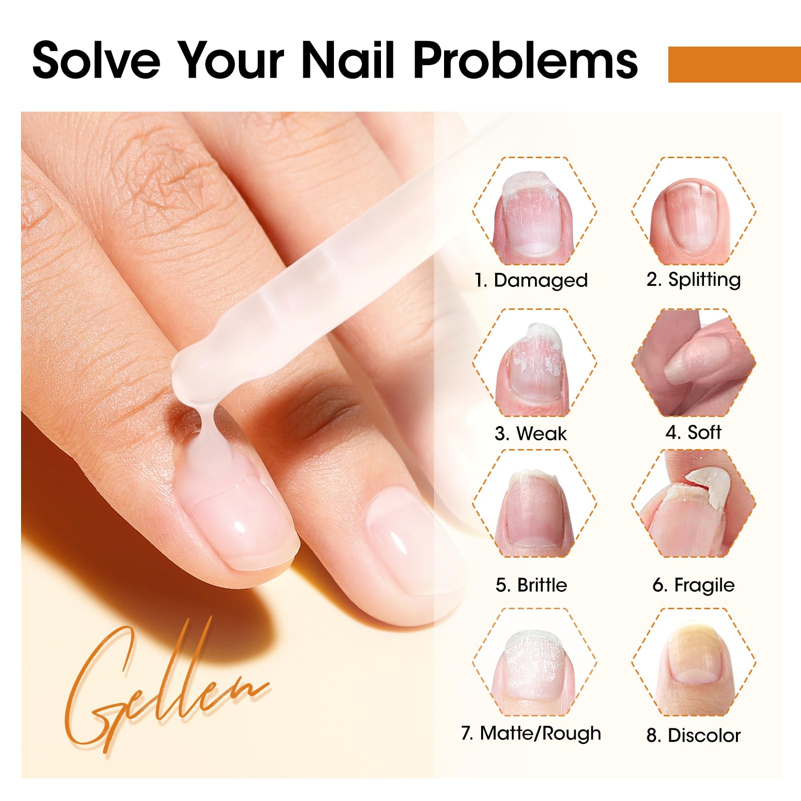 Sérum GELLEN ongles, absorption rapide sans fini gras.