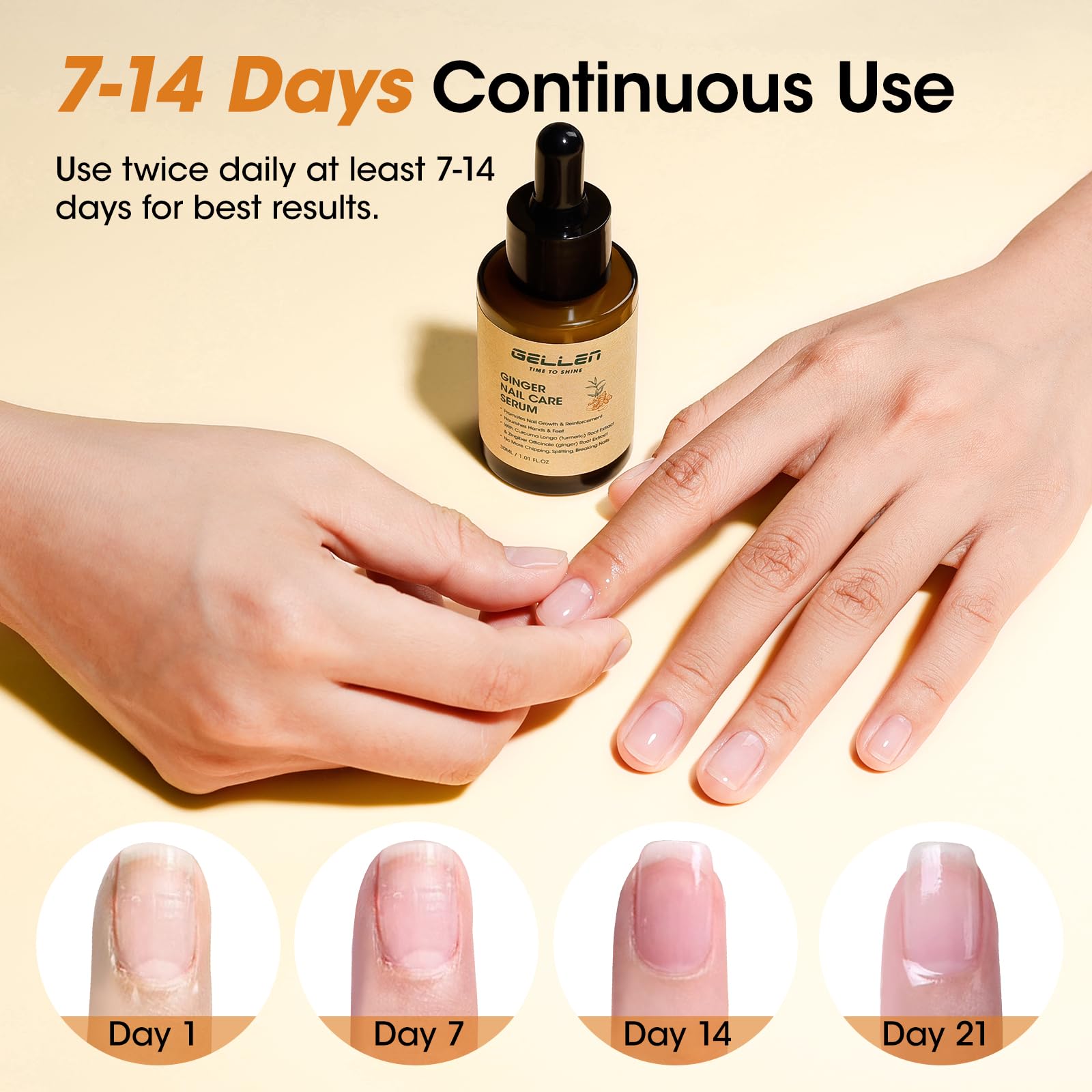 Sérum GELLEN ongles-cuticules, hydratation ciblée et douceur.