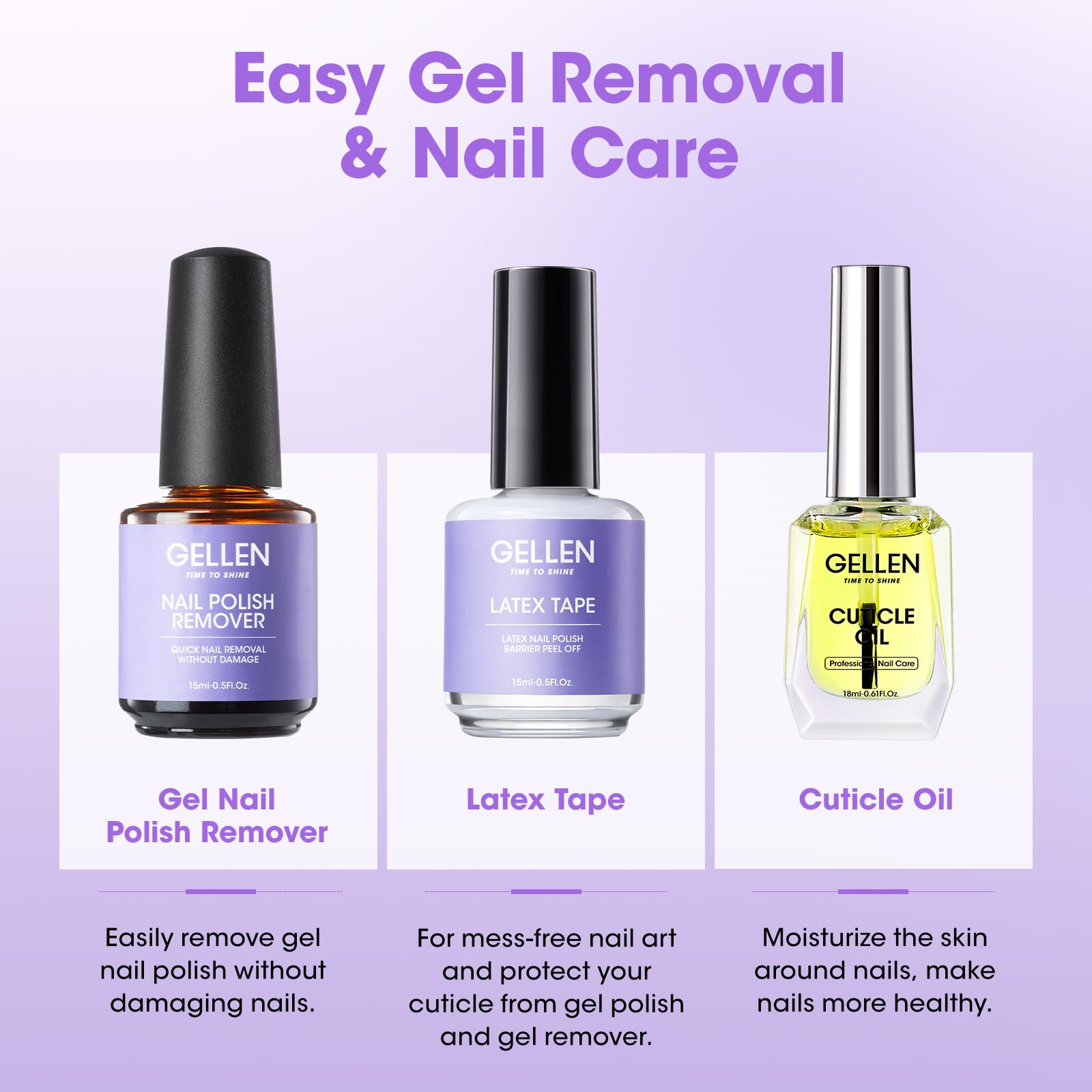 Tampons alcool GELLEN: nettoyage rapide des ongles