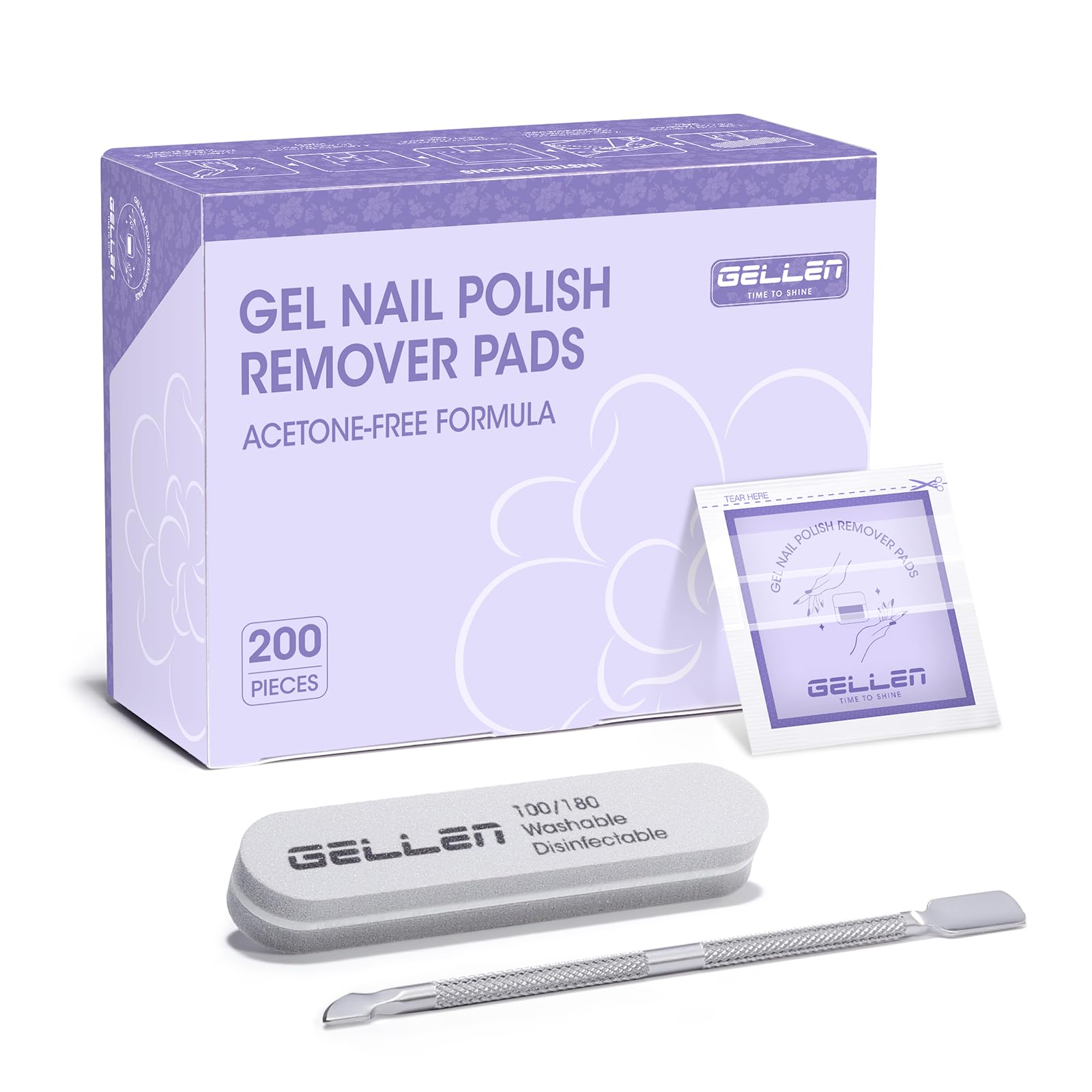 Gellen tampons démaquillant vernis régulier, retrait rapide sans dessèchement