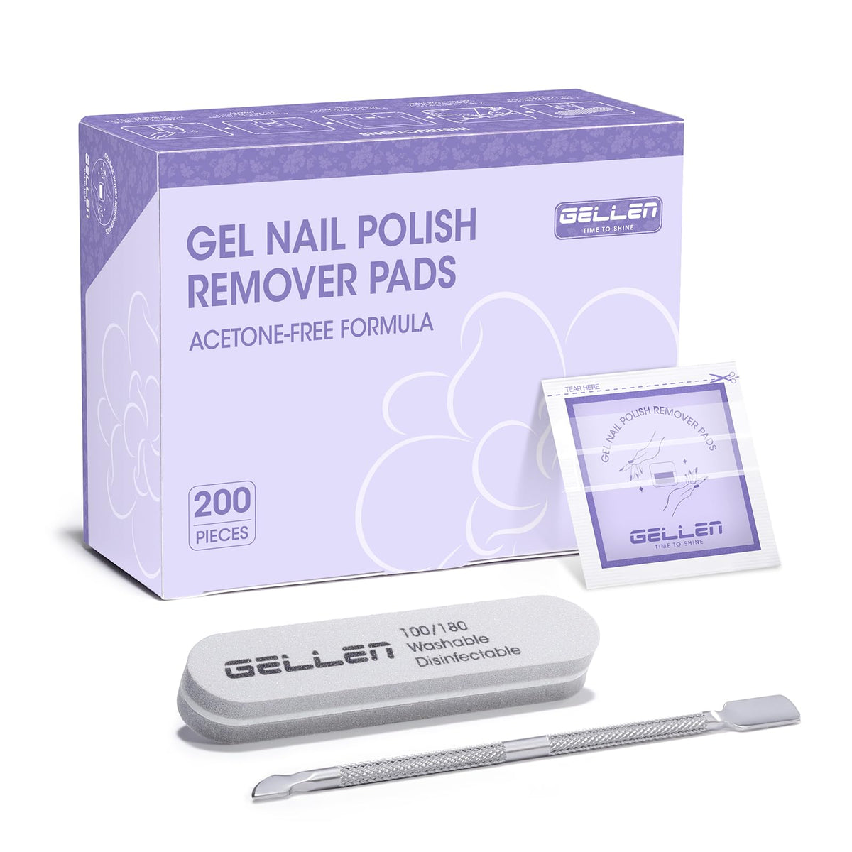 Gellen tampons démaquillant vernis régulier, retrait rapide sans dessèchement