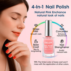 GELLEN Top Coat brillance miroir sur ongles vernis, fini lustré.