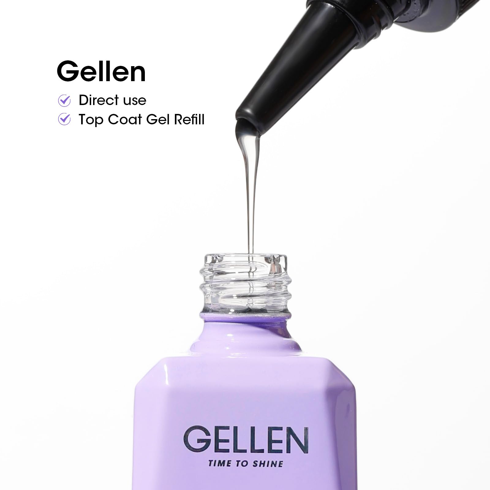 Gellen Top Coat – test allergie peau recommandé avant usage.