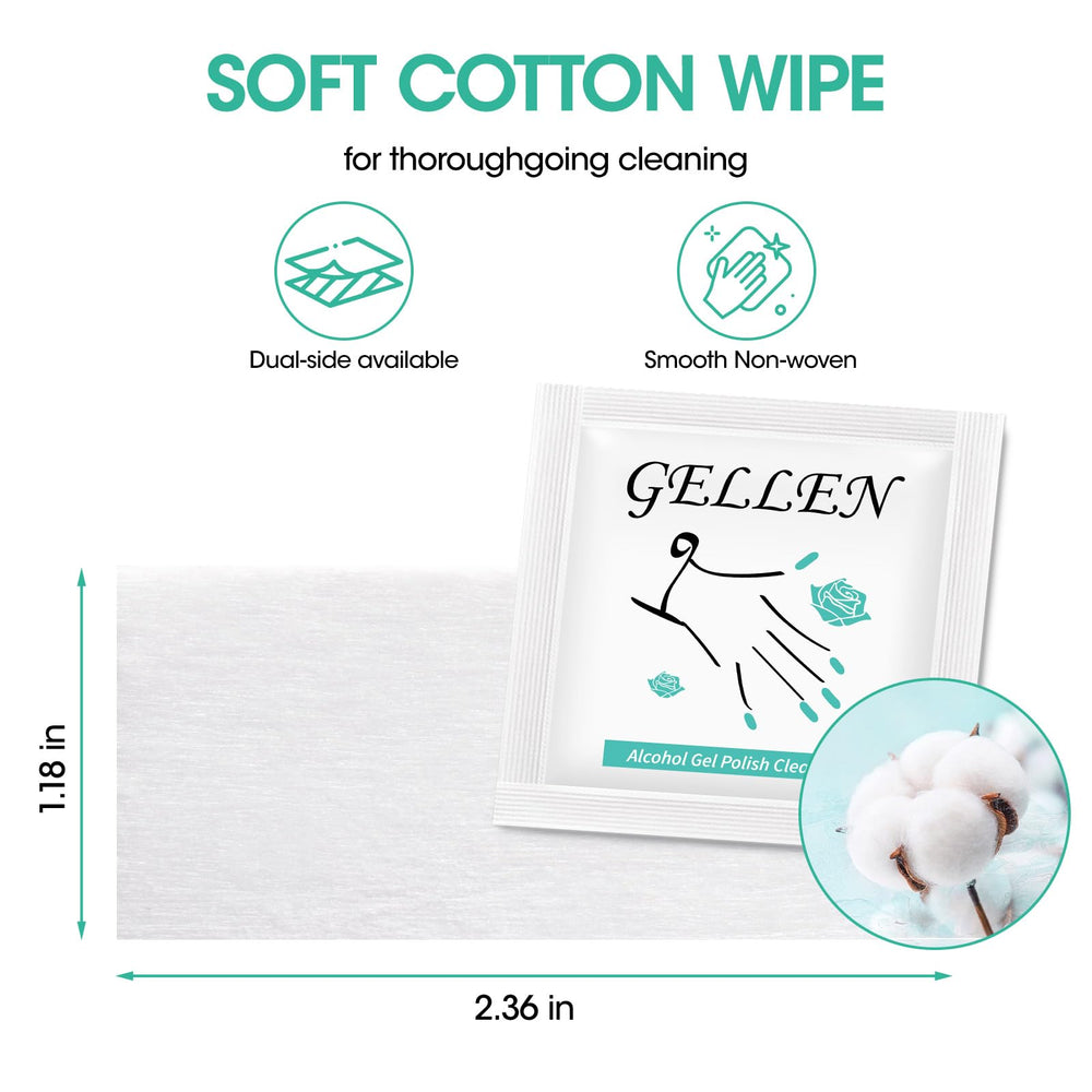 GELLEN économie: nettoie jusqu’à 10 ongles par tampon.