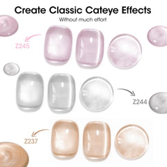Vernis cat-eye GELLEN appliqué facilement pour une finition éclatante.