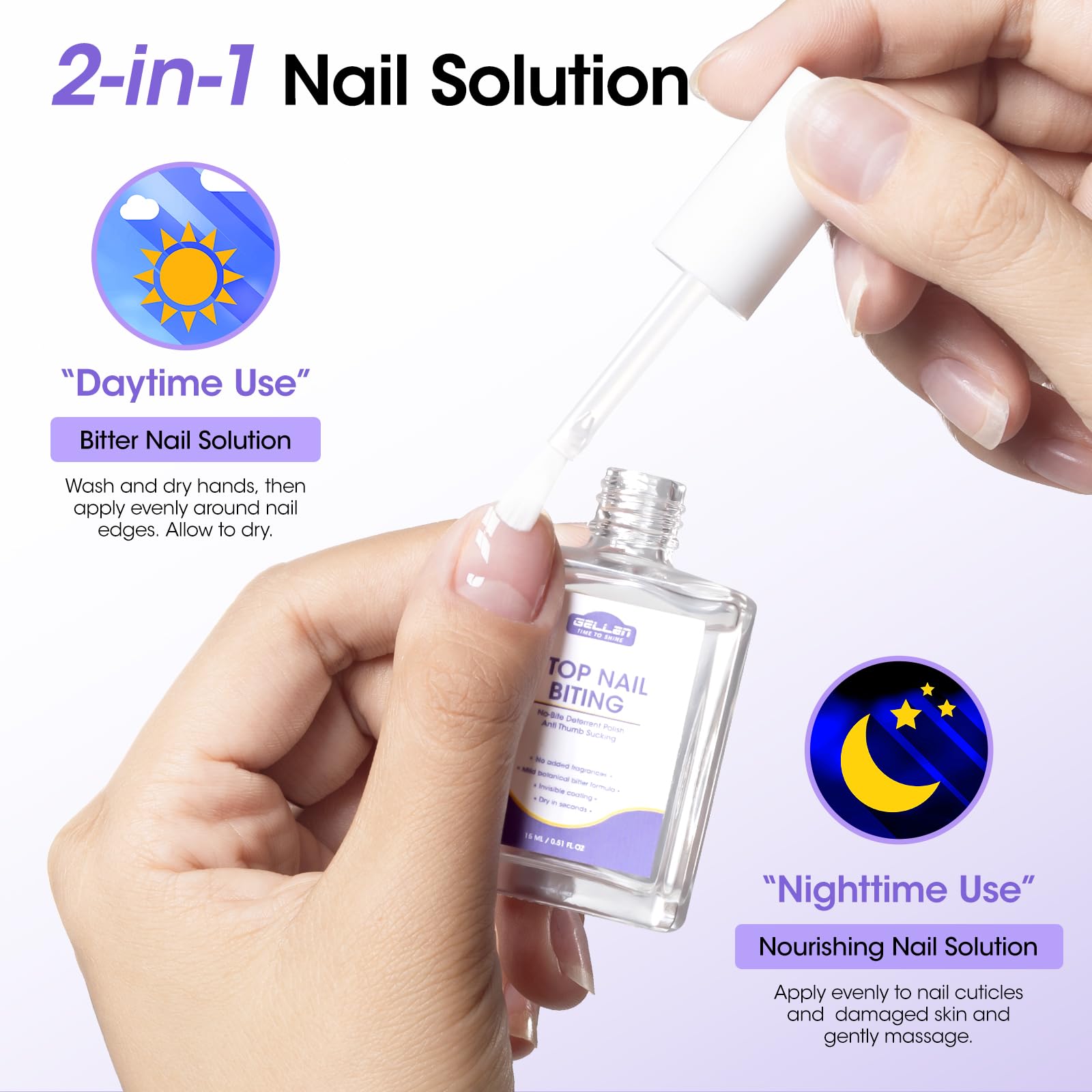 GELLEN vernis incolore sans odeur, protection discrète.