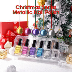 Vernis métallique GELLEN Argent: éclat métallique et longue tenue sur les ongles.