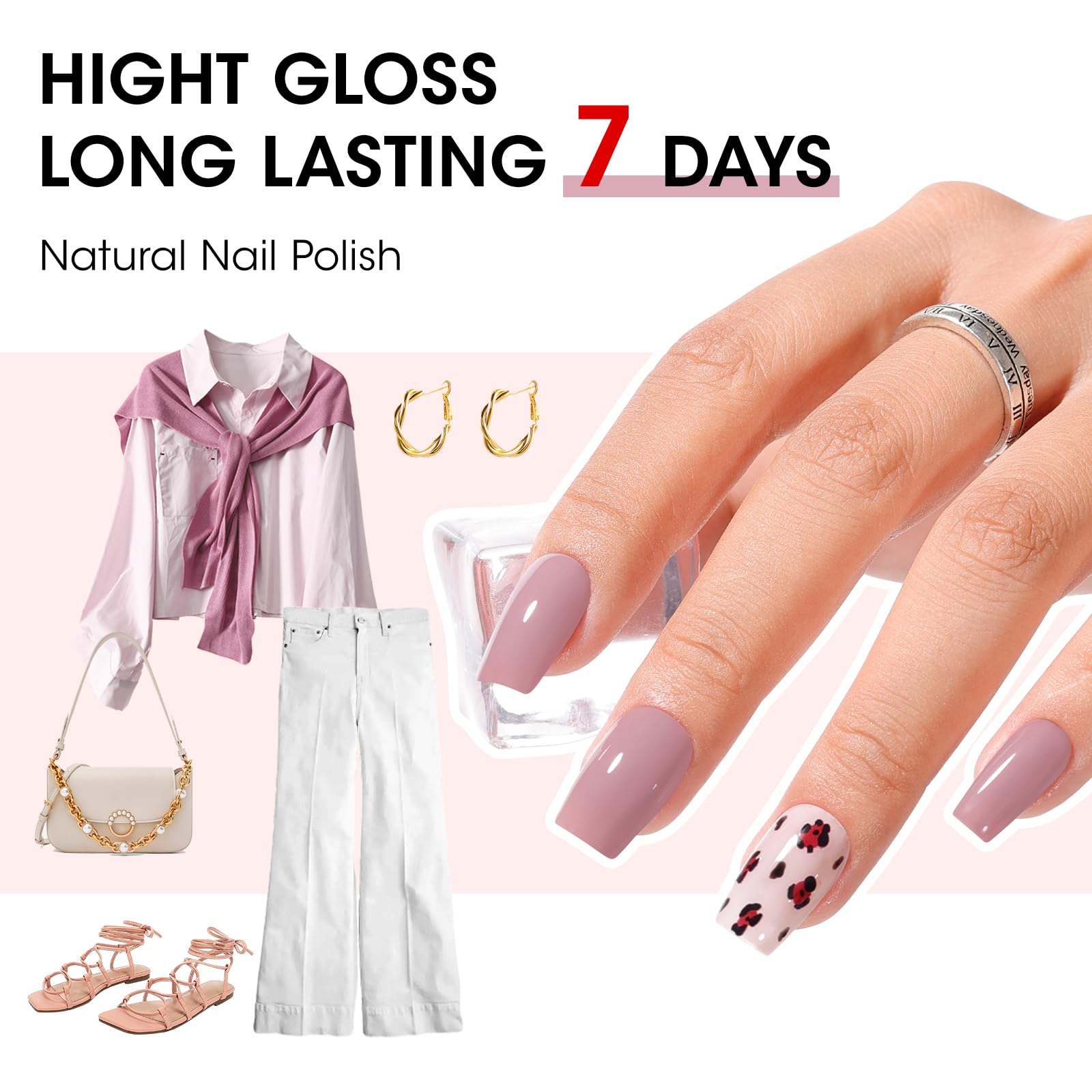 Vernis GELLEN nude doux, fini naturel et chic