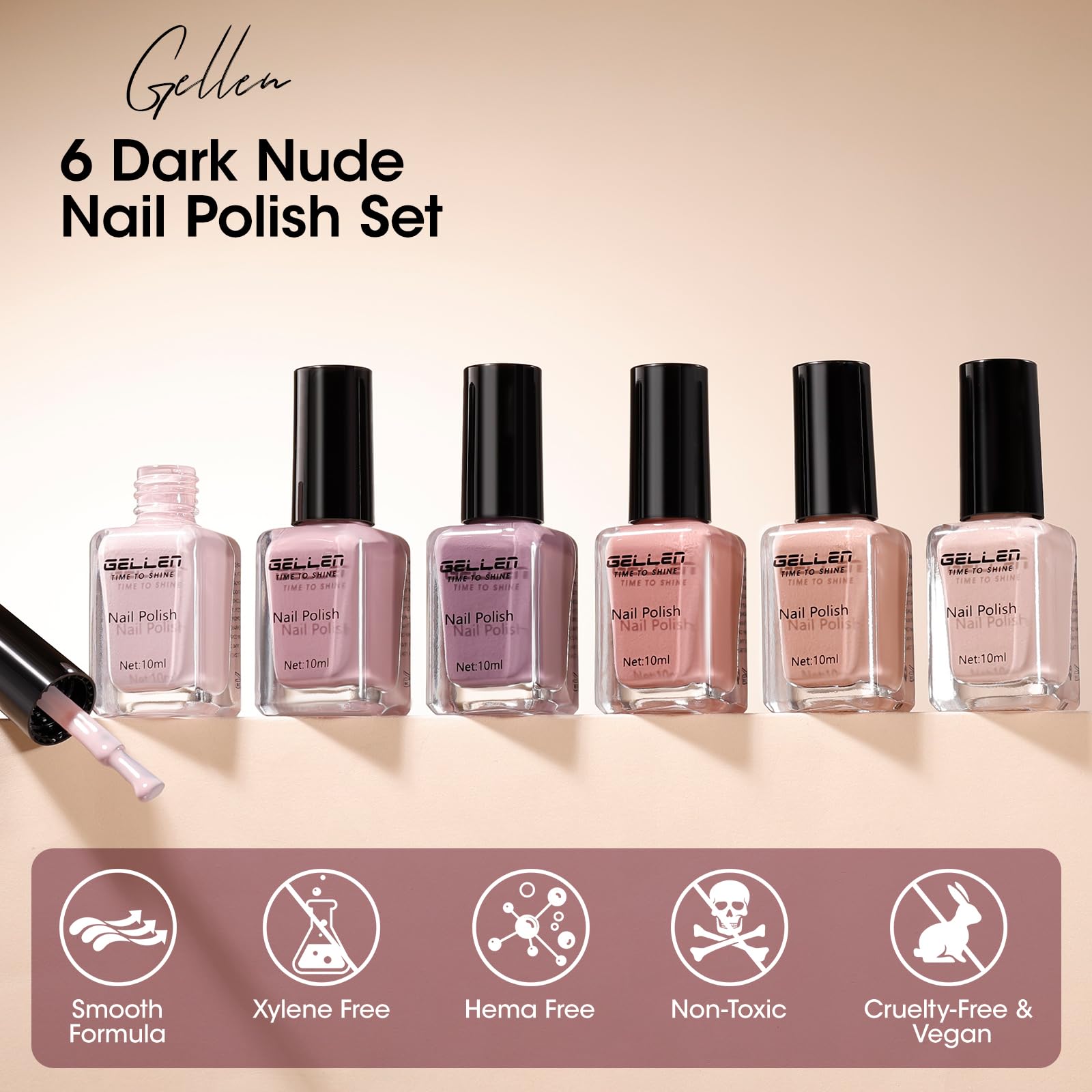 Vernis GELLEN rose doux, usage quotidien et look discret
