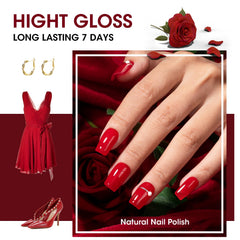 Vernis GELLEN rouge cerise avec finition brillante et longue tenue