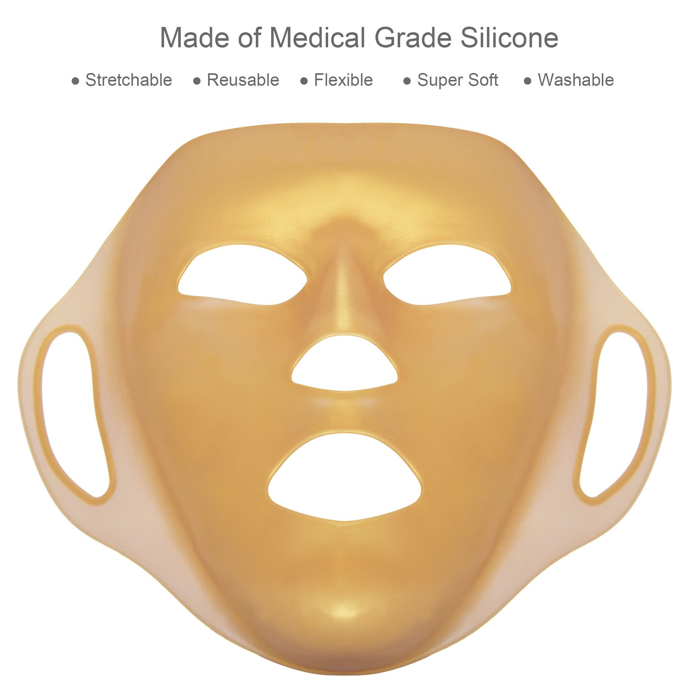 GELMAY masque-visage-complet-adhérent : empêche les glissements pendant les mouvements.