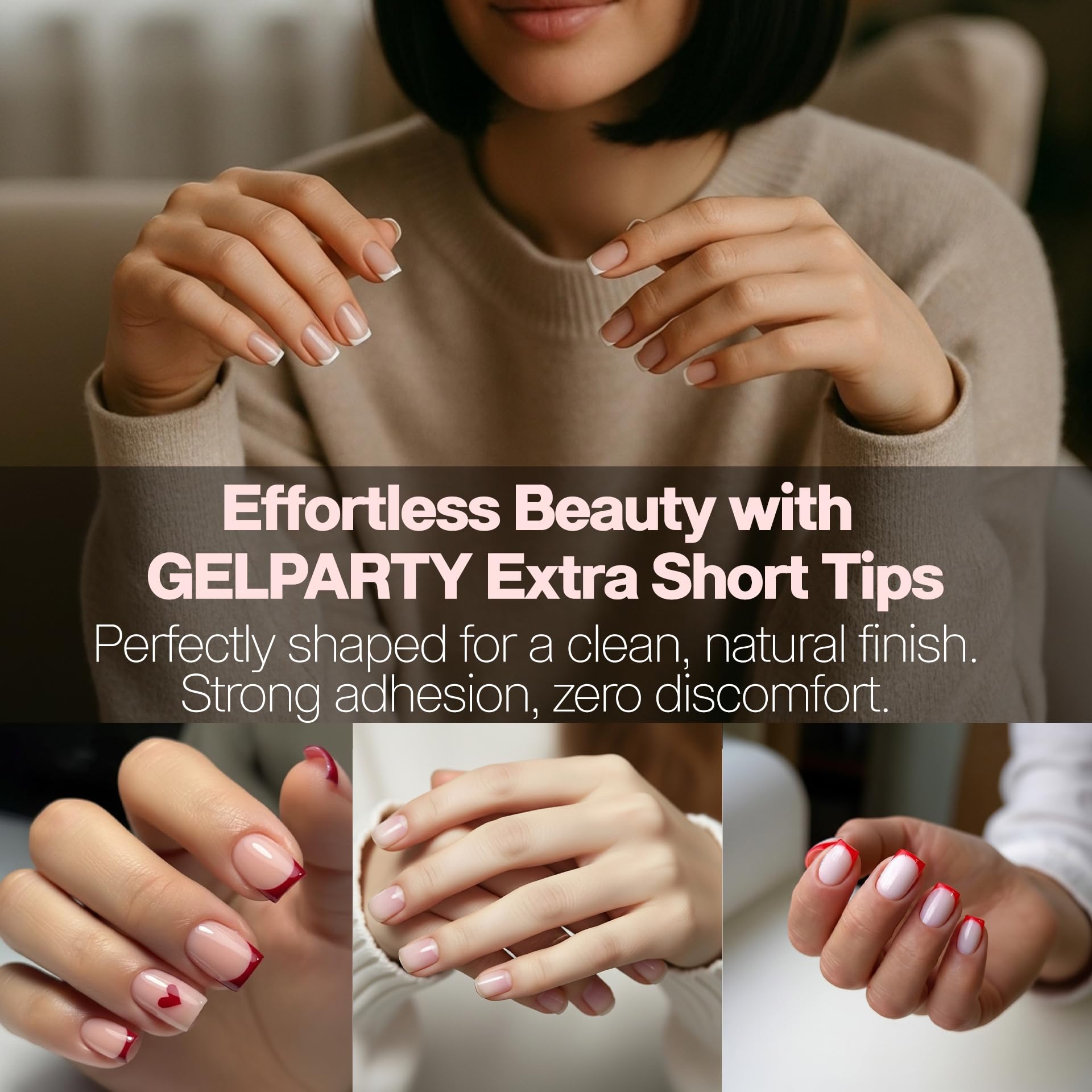 GELPARTY boîte pratique contenant 240 pièces pour ongles