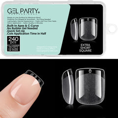 GELPARTY embouts gels souples très courts carrés pour look discret et maniabilité