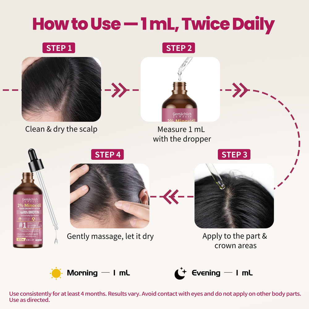 Gemächlich Zu Hause – dose quotidienne de 1 ml, routine simple.