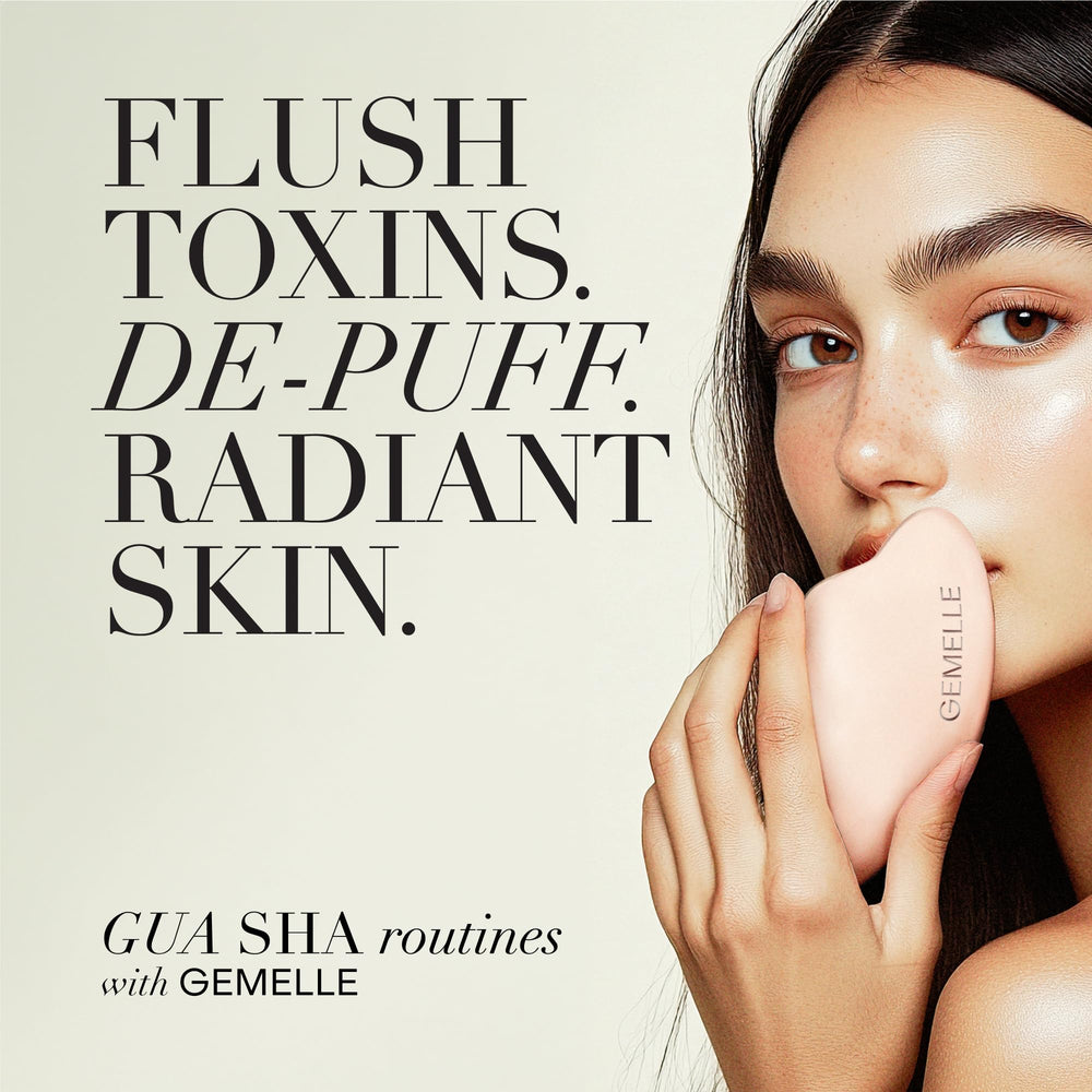GEMELLE Huile Gua Sha – drainage lymphatique pour réduire poches.
